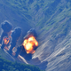 In this handout image provide by the South Korean Defense Ministry, bombs hit mock targets at the Pilseung Firing Range on August 31, 2017 in Gangwon-do, South Korea in response to a August 29th missile test from North Korea (Photo by Handout/South Korean Defense Ministry via Getty Images)
